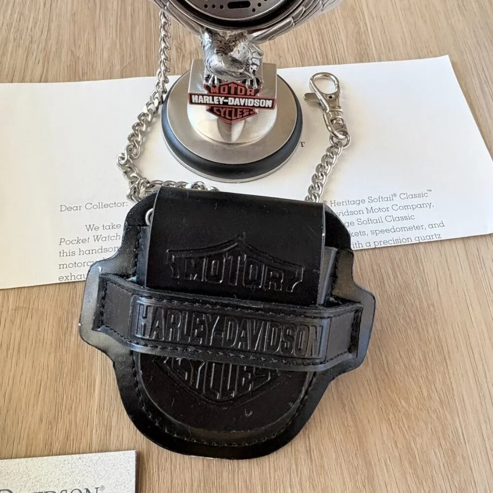 Harley Davidson Pocket Watch Set New in Box